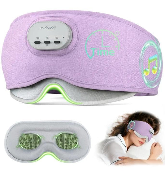 LC-dolida voice-control sleep mask promo view, hands-free audio for bedtime