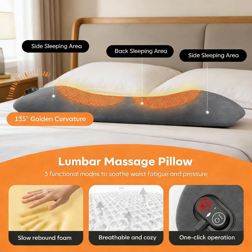 LDGSUPH 135-degree ergonomic curve hugs the spine for targeted contact.
