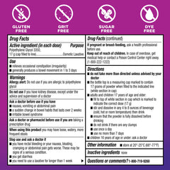 Leader ClearLax label-ingredients highlights PEG 3350 content