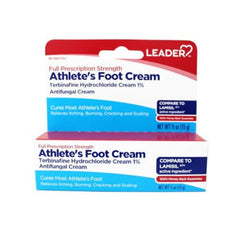 Leader Medicated Cream applied between toes on common areas.