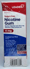 LEADER Nicotine Gum 100-count box ready for long-term quit support.