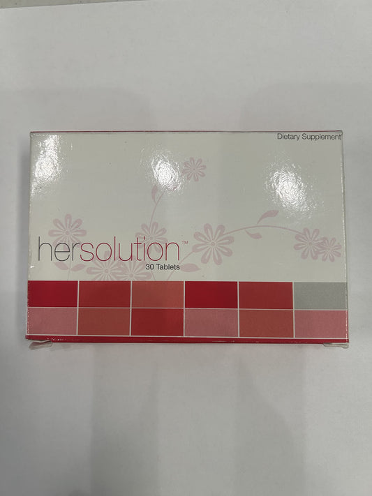 Leading Edge Health Hersolution bottle shows a 1-month supply for daily use.