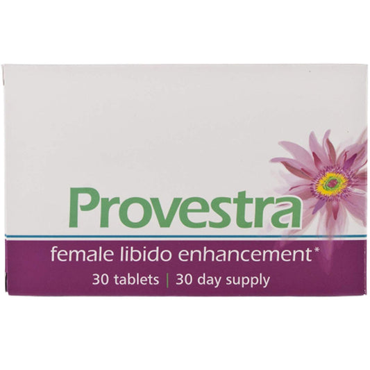 Leading Edge Health Provestra 30 tablets in a bottle, supporting daily balance.
