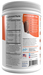 Lean1 Neuro Chocolate bottle side, ingredients and energy potential