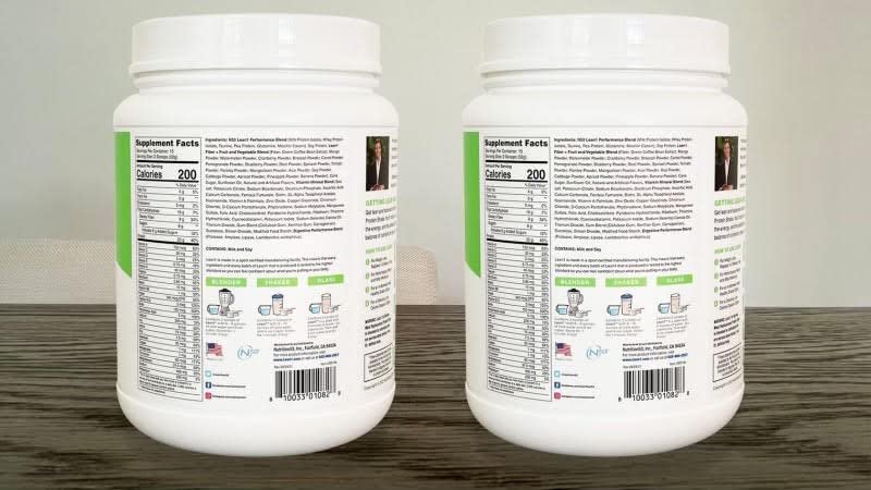 Lean1 Vanilla pack-shot highlights value and convenient two-pack for lean routines.