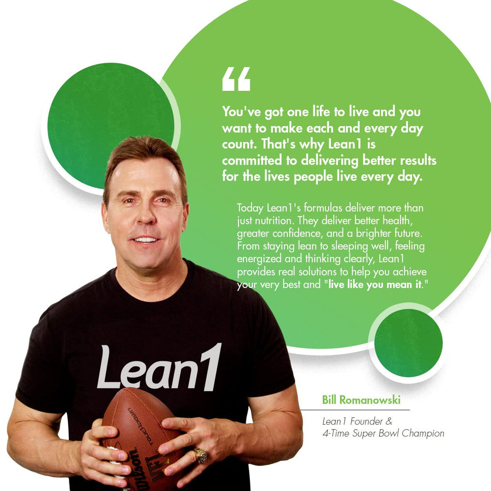 Lean1 vanilla post-workout shake showcases recovery-friendly drink after sessions.