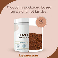 Leancraze Colostrum Powder chocolate shake ready to mix for vitality.