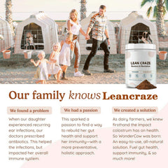 Leancraze Colostrum Powder ingredients list supports clean nutrition.