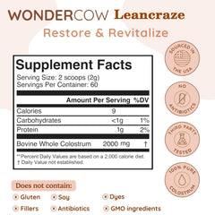 Leancraze Colostrum Powder packaging box ready for family use.