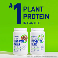 LeanFit organic ingredients blend shows five-protein mix for a complete amino profile.