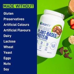 LeanFit organic label with certifications emphasizes clean sourcing.
