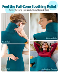 LEATIGIO contoured heating pad fits neck and back for soothing warmth
