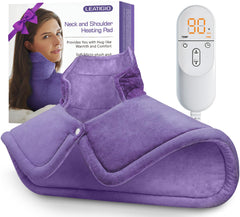 LEATIGIO heating pad for neck and shoulders with 2 lb weight for enveloping warmth