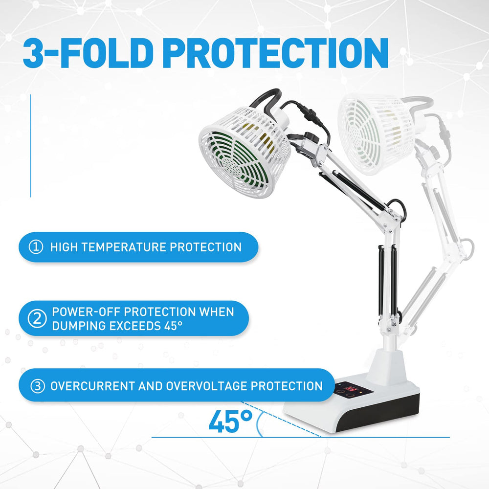 Leawell lamp head rotates 360° for flexible treatment angles.