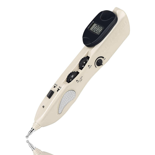 Leawell Electronic Acupuncture Pen front view shows compact, portable design for point detection.