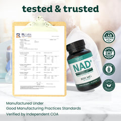 LebenKraft NAD Supplement antioxidant power with resveratrol and quercetin.