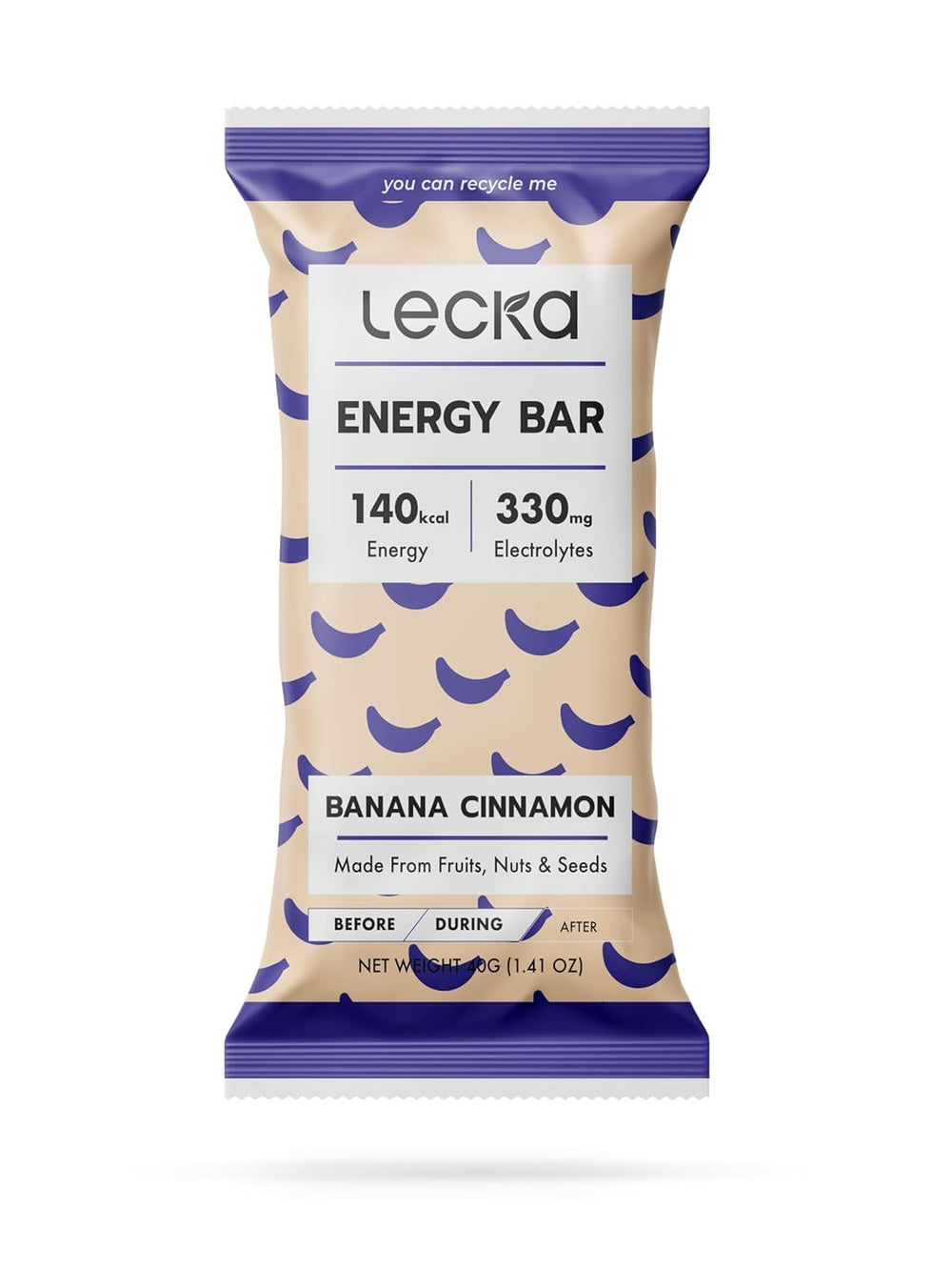 Lecka Energy Bar banana cinnamon pack — on-the-go fuel for workouts.