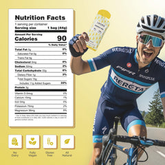 Lecka Energy Gel bottle highlights electrolytes for hydration support.