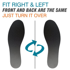Leeuoe carbon fiber insole thin profile in action provides lightweight arch support.