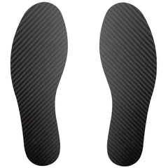Leeuoe carbon fiber insole front view provides rigid support for arthritic feet.