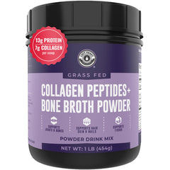 Left Coast Performance bone broth powder jar ready for meals and protein support
