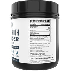 Left Coast Performance Bone Broth Protein pour into mug for mixing