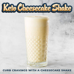 Left Coast Performance Cheesecake Shake on-the-go pack demonstrates convenient keto meal replacement