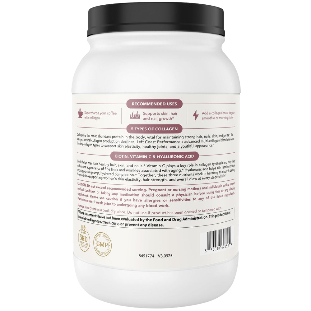 Left Coast Performance powder stirred into coffee or smoothie for easy daily use.