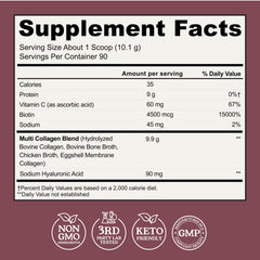 Left Coast Performance collage-types I II III V X label highlights diverse collagen spectrum.