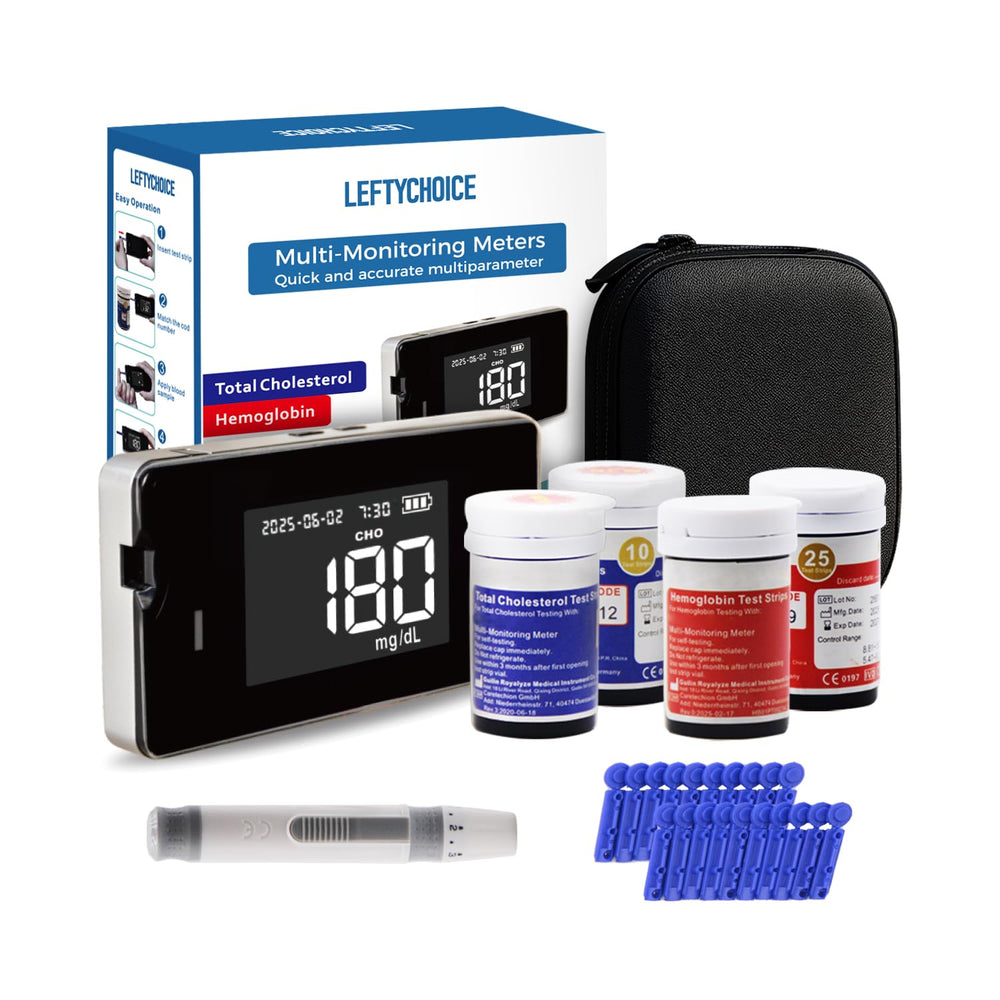 LeftyChoice LCLBM-01 dual-test device for quick home health checks.