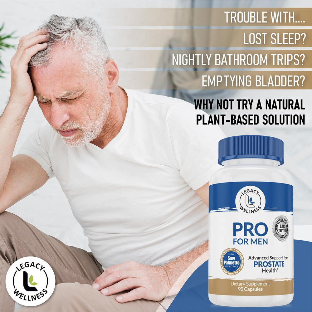 LegacyNutra PRO capsules on a daily-dose layout for easy routine.