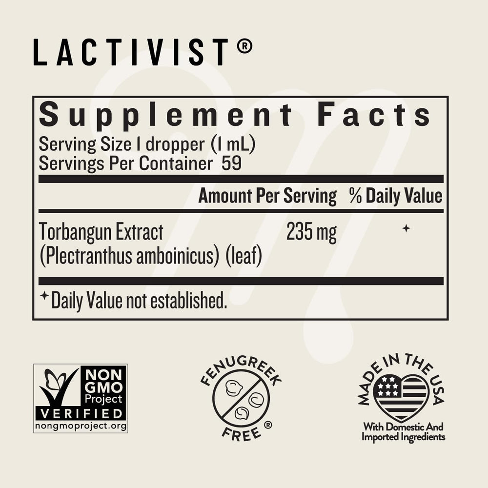 Vegan-friendly Lactivist Drops formula supports dairy-free moms