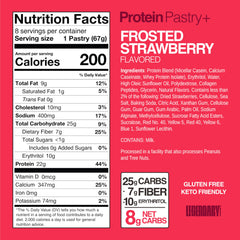 Legendary Foods 22g Protein Pastry Frosted Strawberry bar close-up showing creamy texture.