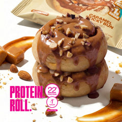 Legendary Foods Cinnamon Roll 22g bar microwaved, improved flavor and texture.
