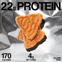 Legendary Foods Tangy BBQ Protein Chips close-up crisp texture for satisfying bites.