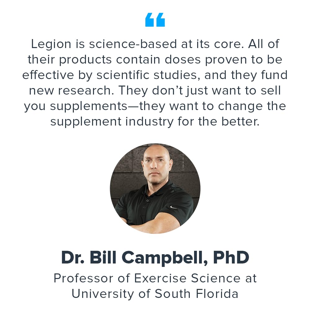 LEGION Biome Probiotic natural ingredients closeup emphasizes transparency.