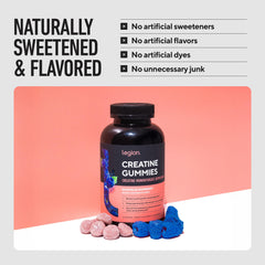 Gummies being poured from bottle highlighting on-the-go supplementation.