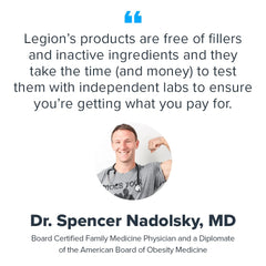 LEGION HMB packaging front with clear dosage and benefits