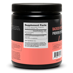 Close-up of LEGION micronized creatine monohydrate powder texture for easy blending