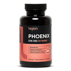 LEGION Phoenix Thermogenic Fat Burner – 90 Capsules, 30 Servings (Caffeine Free)