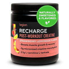LEGION Recharge powder jar label with clean ingredients
