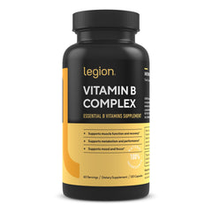 LEGION Vitamin B-Complex bottle showing daily energy support