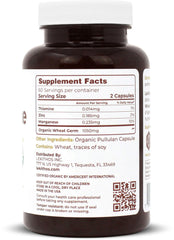 Lekithos organic spermidine capsules dosage text highlights simple daily dosage