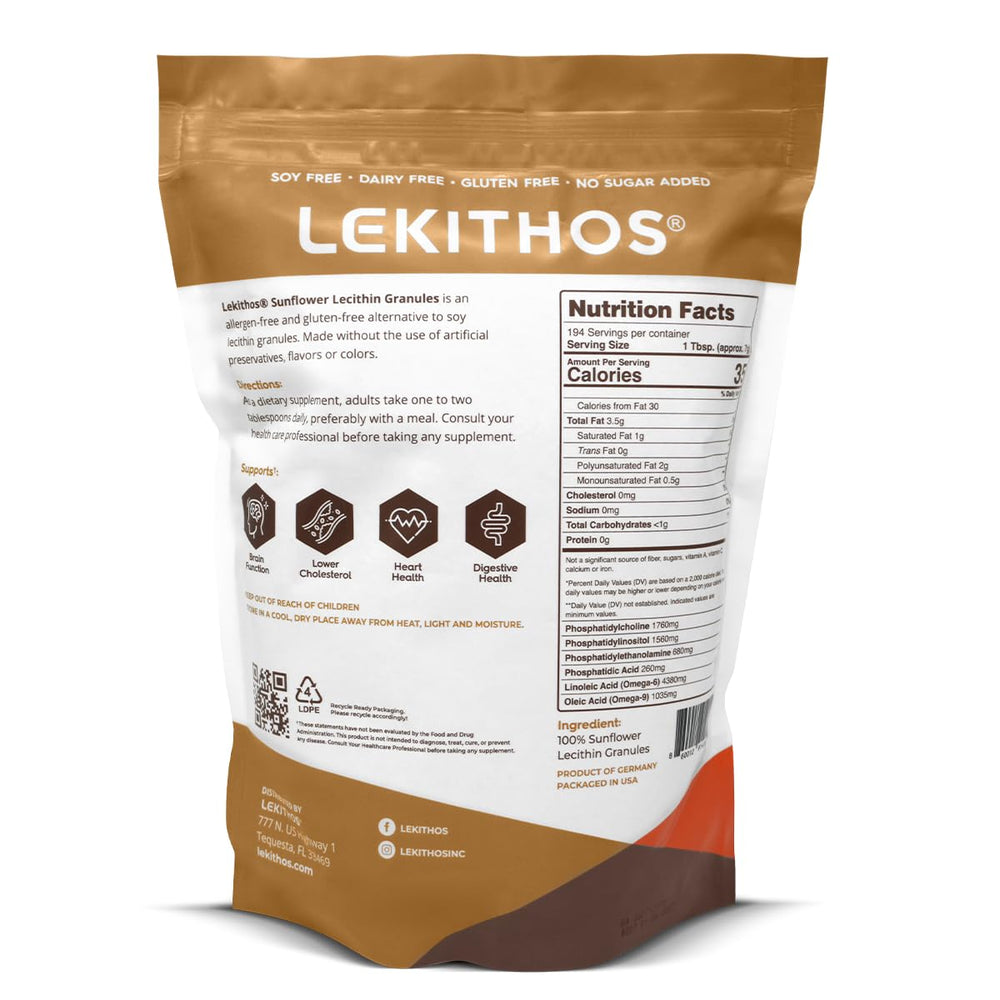 Lekithos Sunflower Lecithin Granules bowl ready for emulsifying sauces.