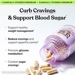 Lemme Curb Cravings capsules close-up, highlighting convenient daily wellness capsules.
