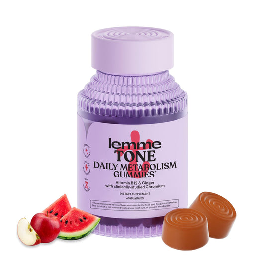 Lemme Tone metabolism gummies bottle front for easy daily energy support.