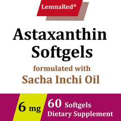 LemnaRed astaxanthin softgels close-up highlighting absorption.
