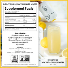 Glass of Lemon & Co collagen water ready for daily ritual