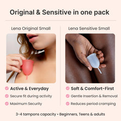 Lena Cup in use demonstrates comfortable wear during daily activities