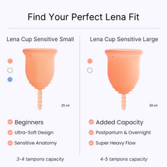 LENA Sensitive Cup Small learning insertion for first-time users.